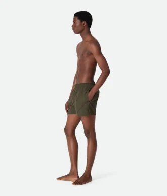 Badshorts i nylon med Intrecciato-mönster
