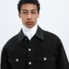 Blek svart jeansjacka Blek svart jeansjacka
