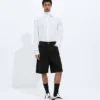 Blekta svarta jeansshorts Blekta svarta jeansshorts