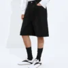 Blekta svarta jeansshorts Blekta svarta jeansshorts