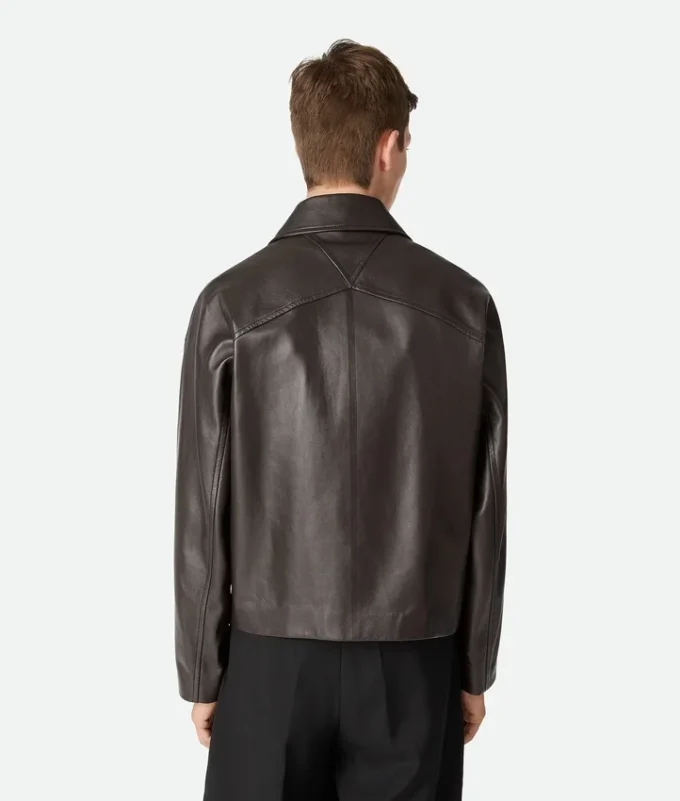 Blouson i glansigt läder Blouson i glansigt läder