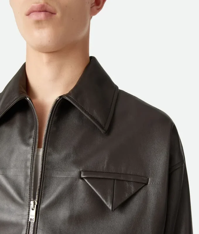 Blouson i glansigt läder Blouson i glansigt läder