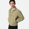 Blouson i Intrecciato-mönstrat mocka Blouson i Intrecciato-mönstrat mocka