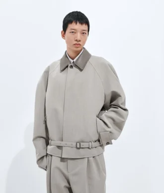 Blouson i melerad ull
