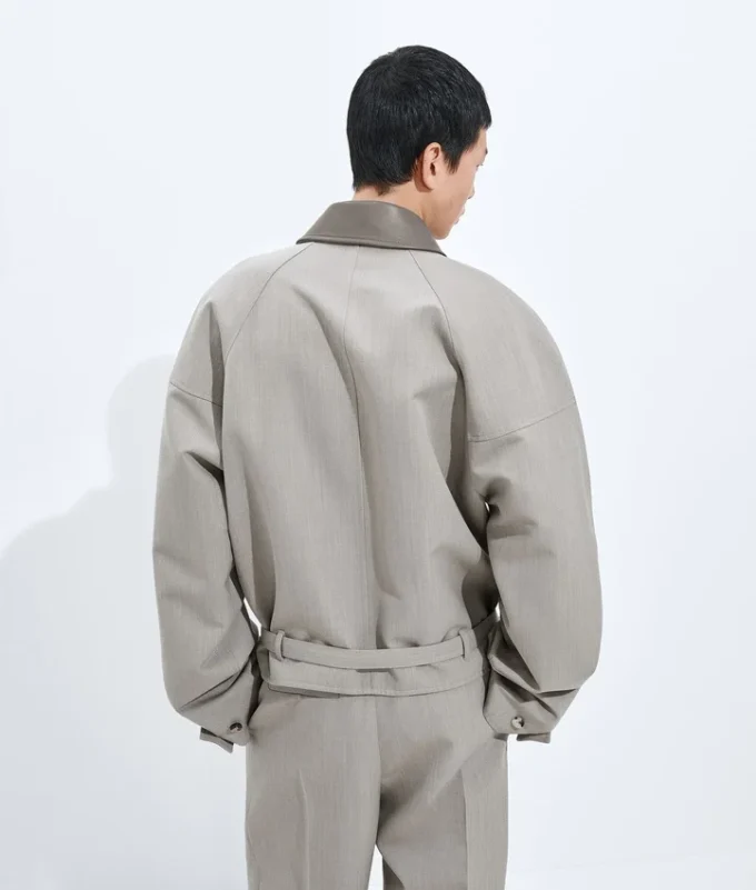 Blouson i melerad ull Blouson i melerad ull