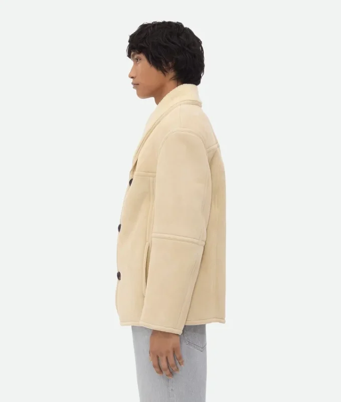 Blouson i merinoull och fårskinn Blouson i merinoull och fårskinn