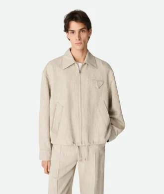 Blouson i viskos och siden