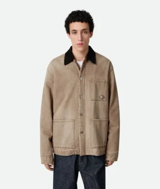 Brun denimjackor