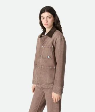 Brun denimjackor