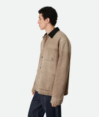Brun denimjackor