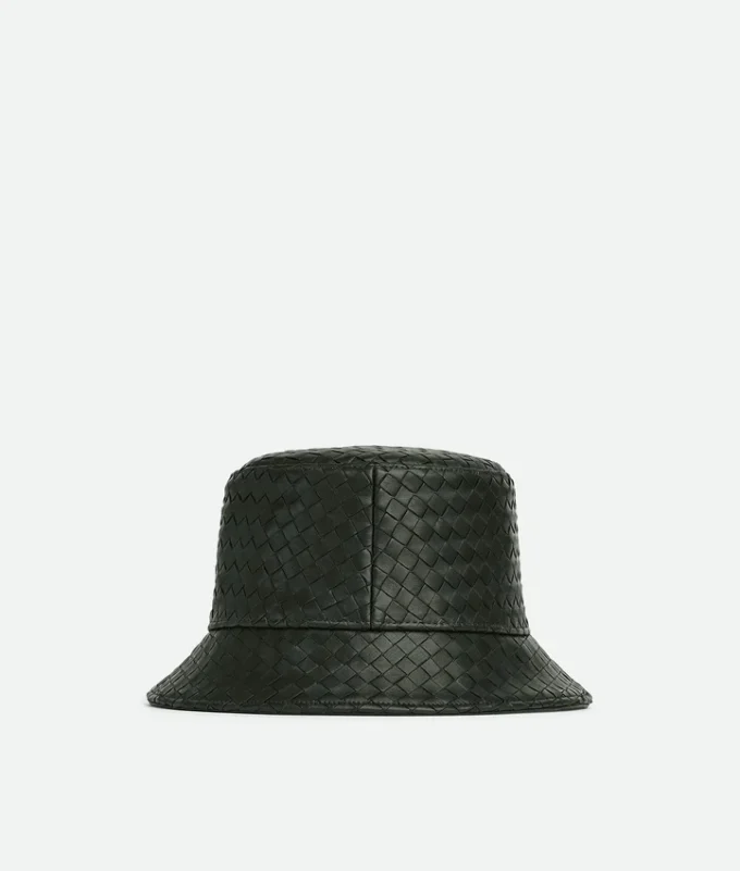 Bucket hat i Intrecciato-läder Bucket hat i Intrecciato-läder