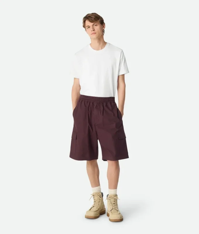 Cargoshorts i hartsbehandlad bomull Cargoshorts i hartsbehandlad bomull