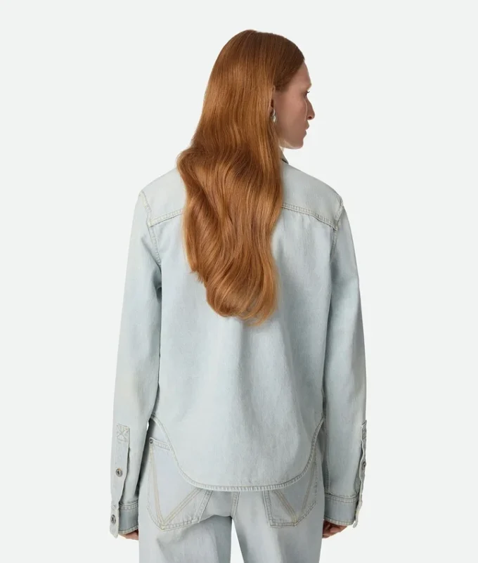 Extra blekt denimskjorta Extra blekt denimskjorta