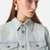 Extra blekt denimskjorta Extra blekt denimskjorta