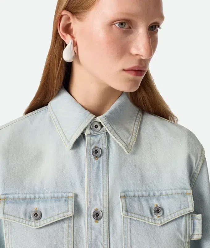 Extra blekt denimskjorta Extra blekt denimskjorta