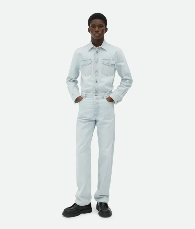Extra blekt denimskjorta Extra blekt denimskjorta