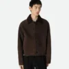 Filtad merino-shearlingjacka Filtad merino-shearlingjacka