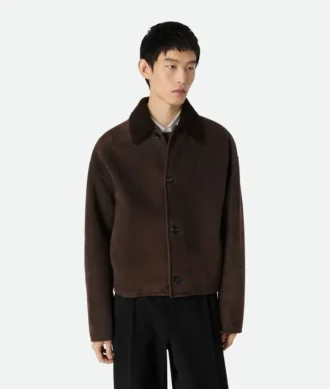 Filtad merino-shearlingjacka