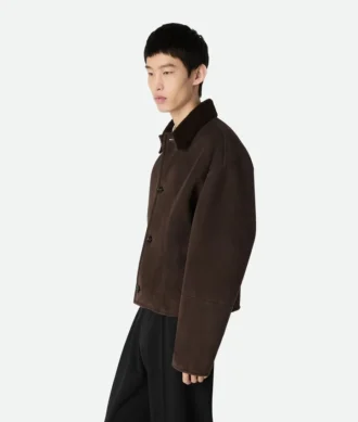 Filtad merino-shearlingjacka
