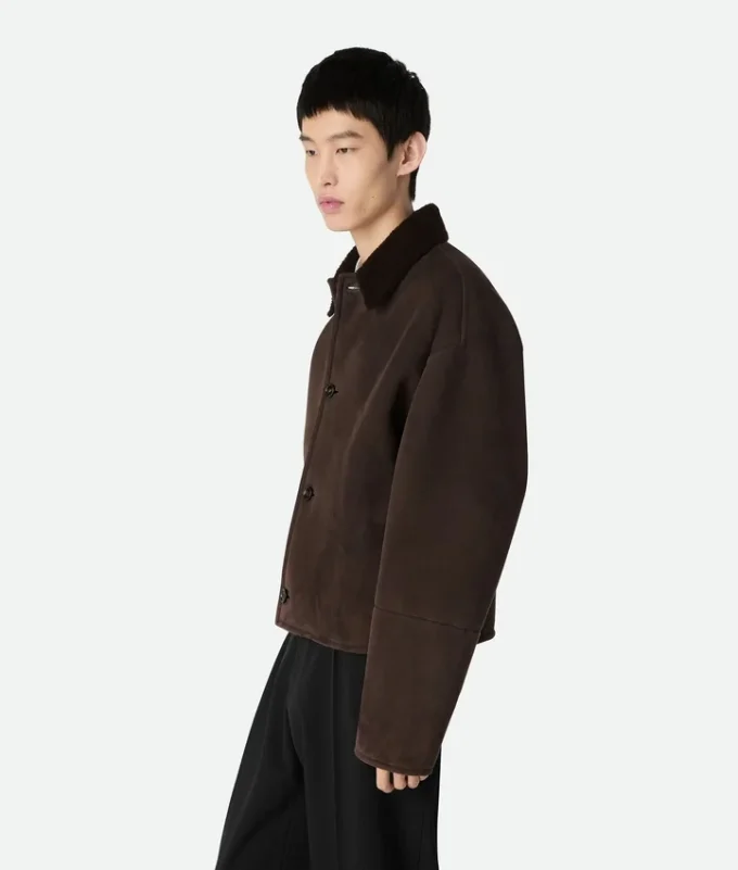 Filtad merino-shearlingjacka Filtad merino-shearlingjacka