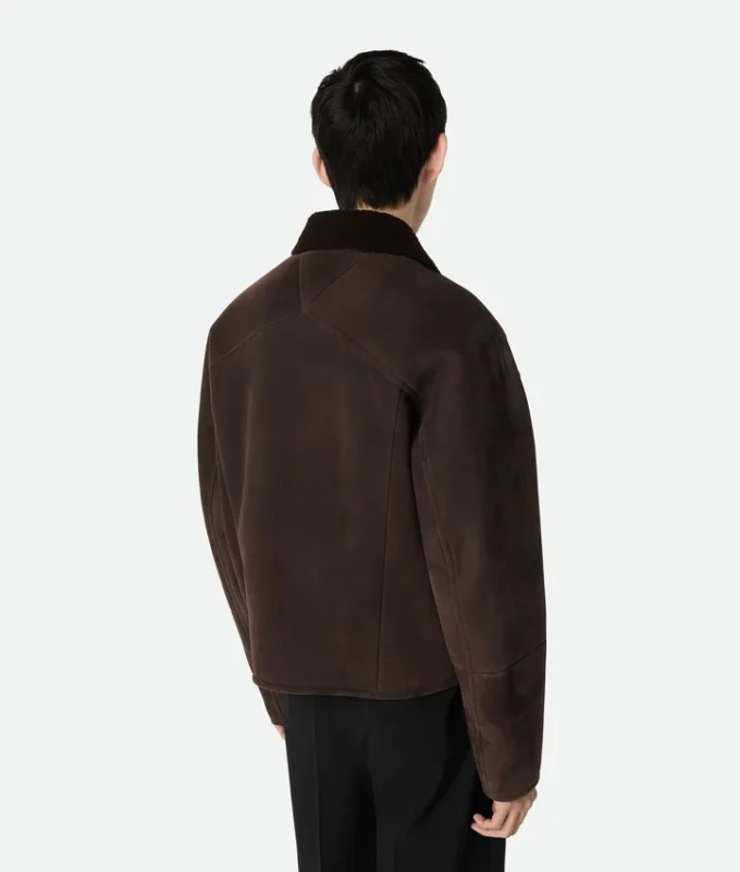 Filtad merino-shearlingjacka Filtad merino-shearlingjacka