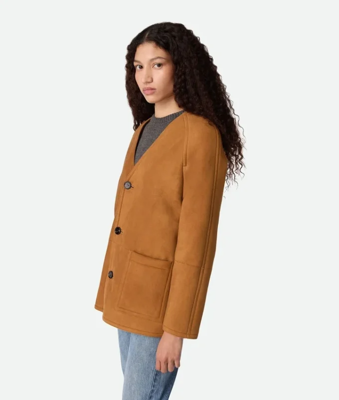 Filtad merino-shearlingkapp Filtad merino-shearlingkapp