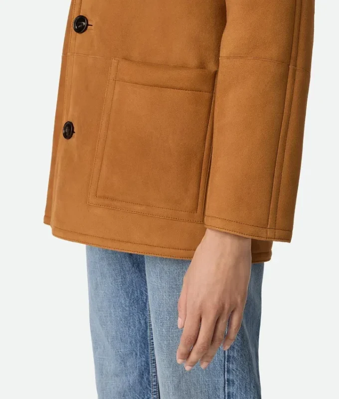Filtad merino-shearlingkapp Filtad merino-shearlingkapp