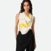 Foulard i randig silketwill Foulard i randig silketwill
