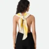 Foulard i randig silketwill Foulard i randig silketwill