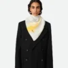 Foulard i randig silketwill Foulard i randig silketwill