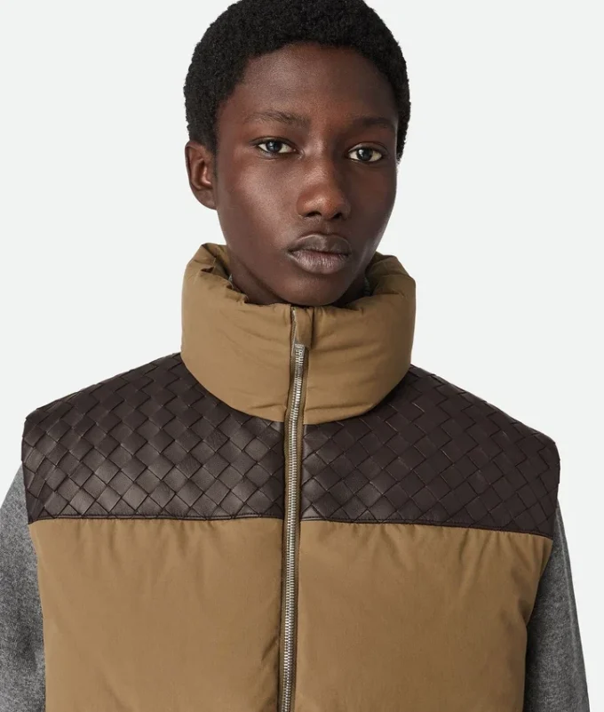 Frostad poplin-pufferväst Frostad poplin-pufferväst