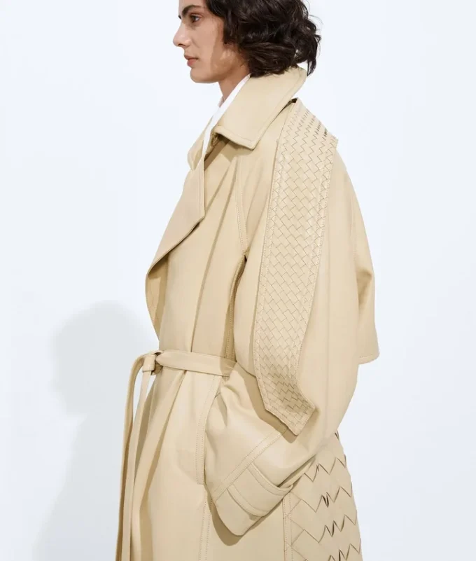 Halvblank lädertrenchcoat Halvblank lädertrenchcoat
