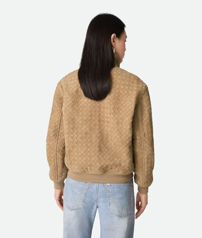 Intrecciato-blouson i mocka Intrecciato-blouson i mocka