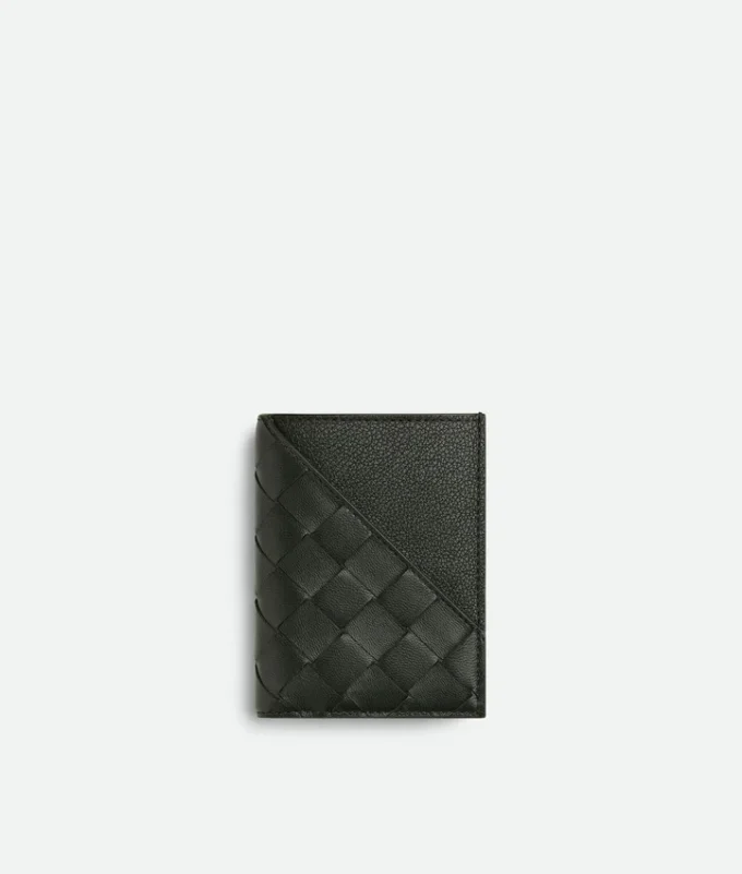 Intrecciato Diagonal Slim Flap kortfodral Intrecciato Diagonal Slim Flap kortfodral