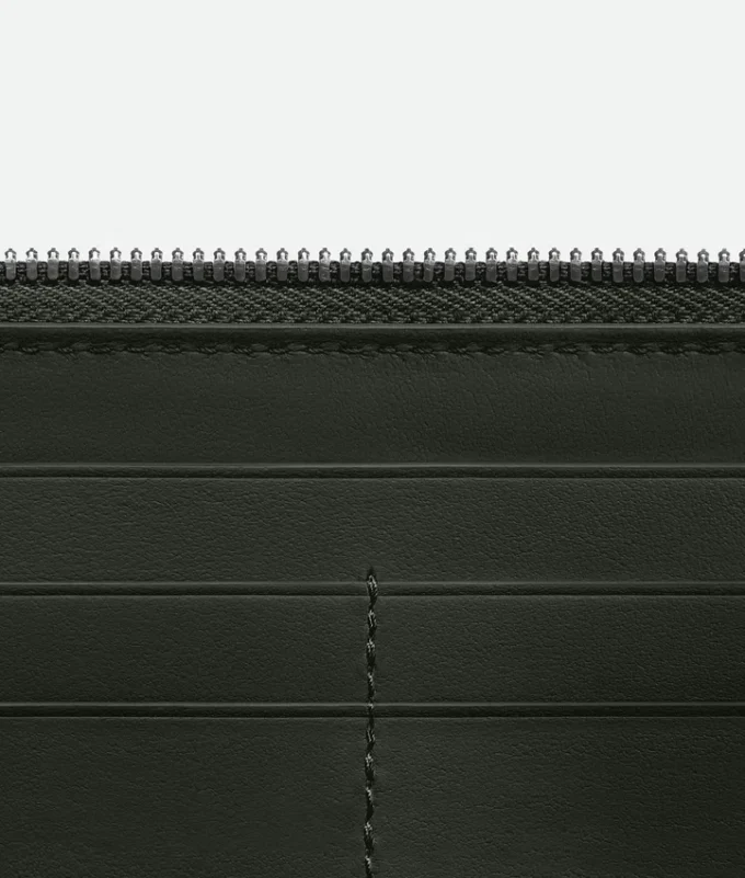 Intrecciato Diagonal Zip Around-plånbok Intrecciato Diagonal Zip Around-plånbok