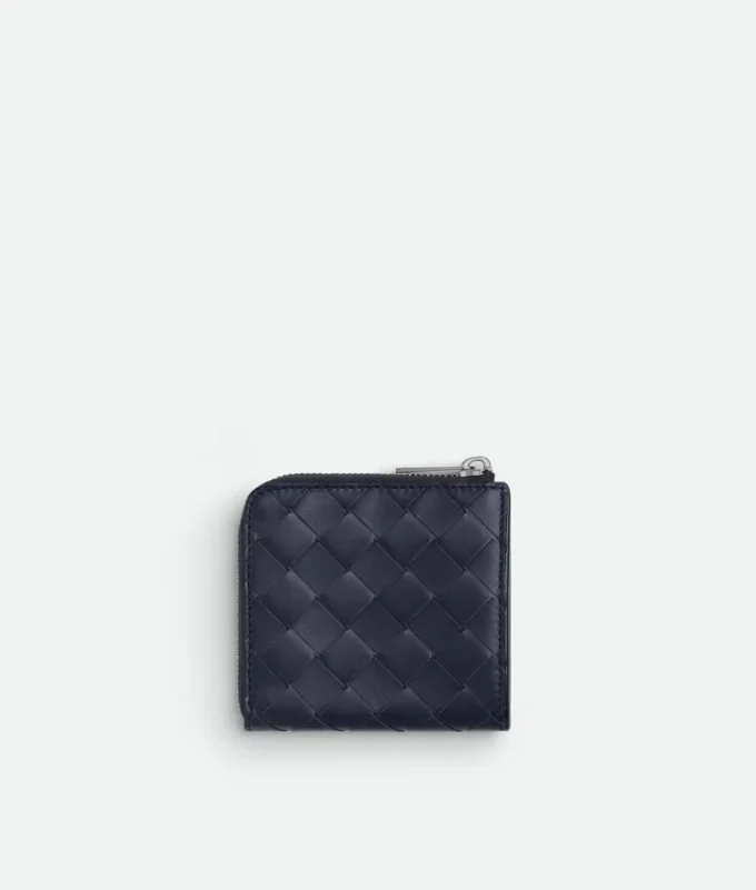 Intrecciato fyrkantig plånbok med dragkedja Intrecciato fyrkantig plånbok med dragkedja
