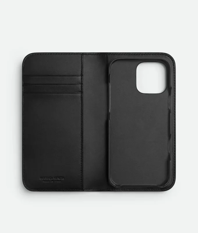 Intrecciato iPhone 16 Pro Foglio-fodral