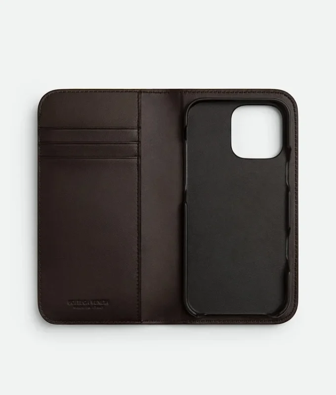 Intrecciato iPhone 16 Pro Foglio-fodral
