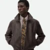 Intrecciato-läderblouson Intrecciato-läderblouson