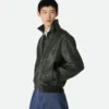 Intrecciato-läderblouson Intrecciato-läderblouson