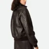 Intrecciato-läderblouson Intrecciato-läderblouson