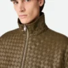 Intrecciato-läderblouson Intrecciato-läderblouson