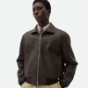 Intrecciato-läderblouson Intrecciato-läderblouson