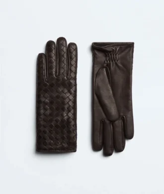 Intrecciato-läderhandskar