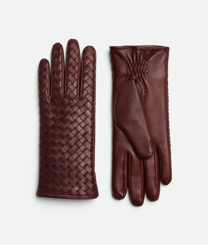 Intrecciato-läderhandskar Intrecciato-läderhandskar