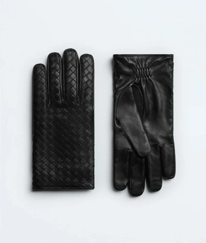 Intrecciato-läderhandskar Intrecciato-läderhandskar