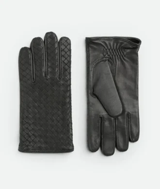 Intrecciato-läderhandskar