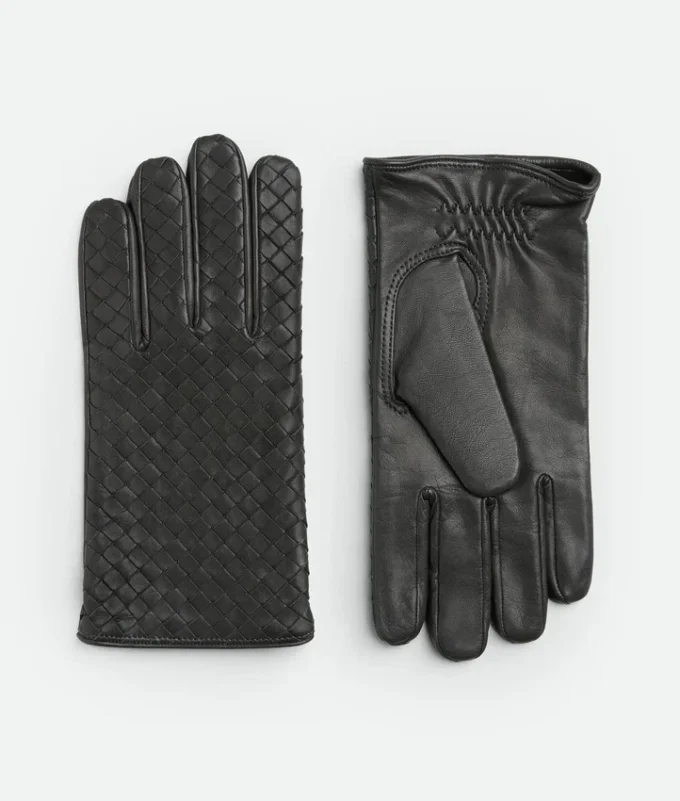 Intrecciato-läderhandskar Intrecciato-läderhandskar