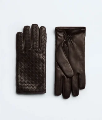 Intrecciato-läderhandskar