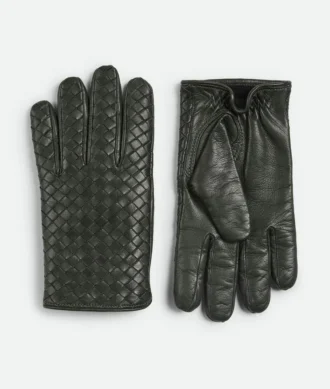 Intrecciato-läderhandskar